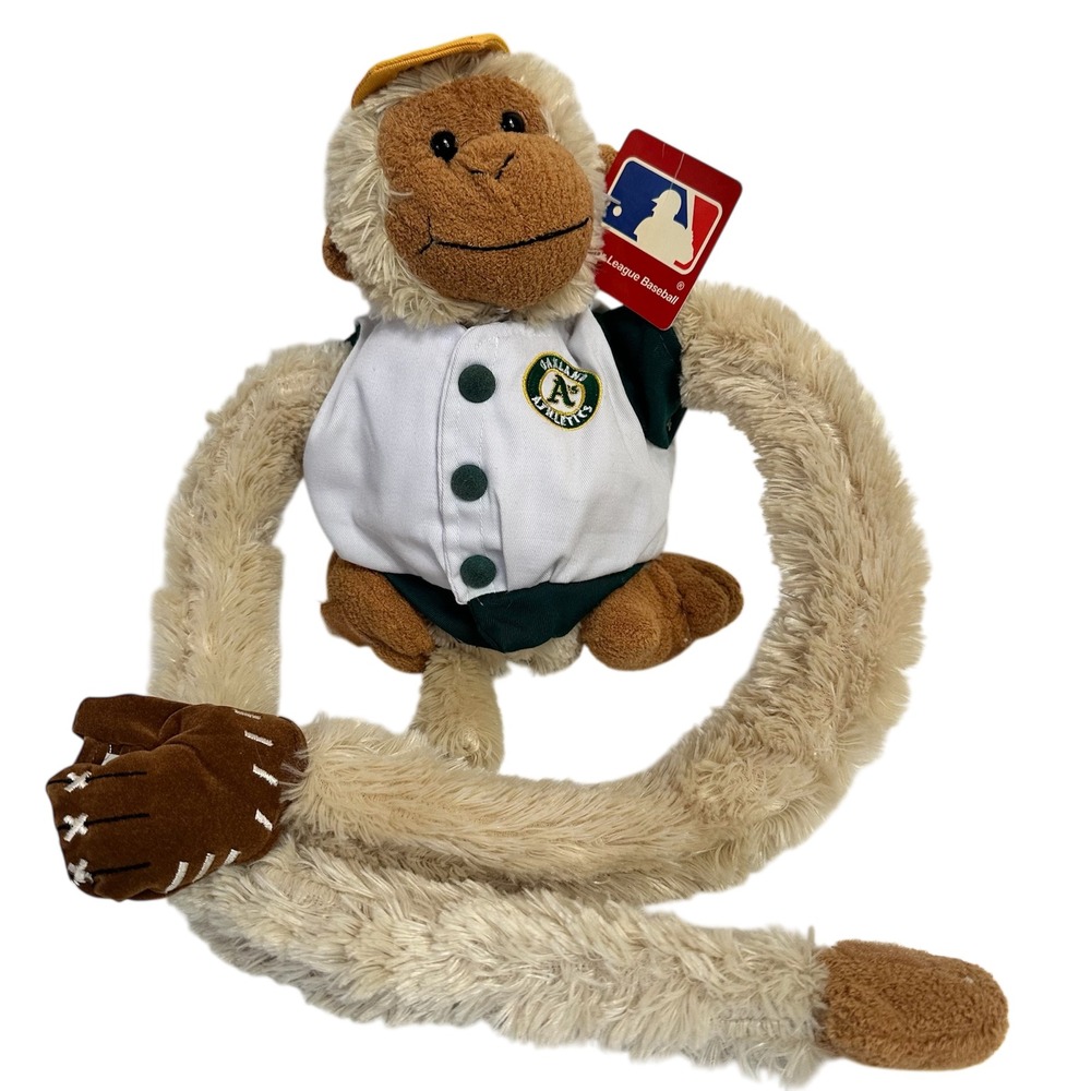 Oakland Athletics MLB Baseball Monkey Plush Fiesta Stuffed Animal Hugger‎ Glove